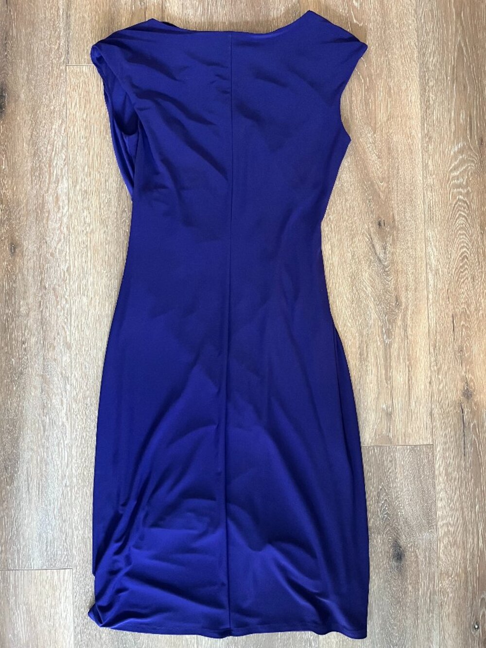 LAUREN RALPH LAUREN Cocktail Cowl Neck Sheath Dress - 6 - Purple, Stretch - Picture 2 of 5